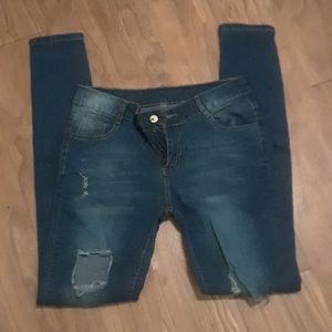 Petite Dark Wash Skinny Jeans